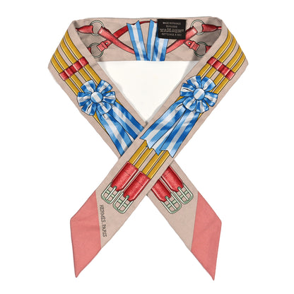 Hermes Silk Jumping Twilly Beige Rose Vieux Rose 1 of 3