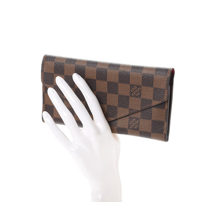 Louis Vuitton Damier Ebene Josephine Wallet Red 2 of 13