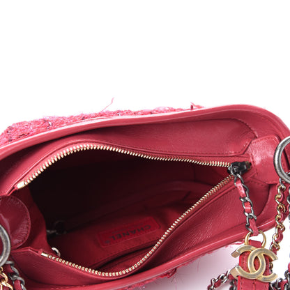 Chanel Tweed Calfskin Small Gabrielle Hobo Pink 5 of 11