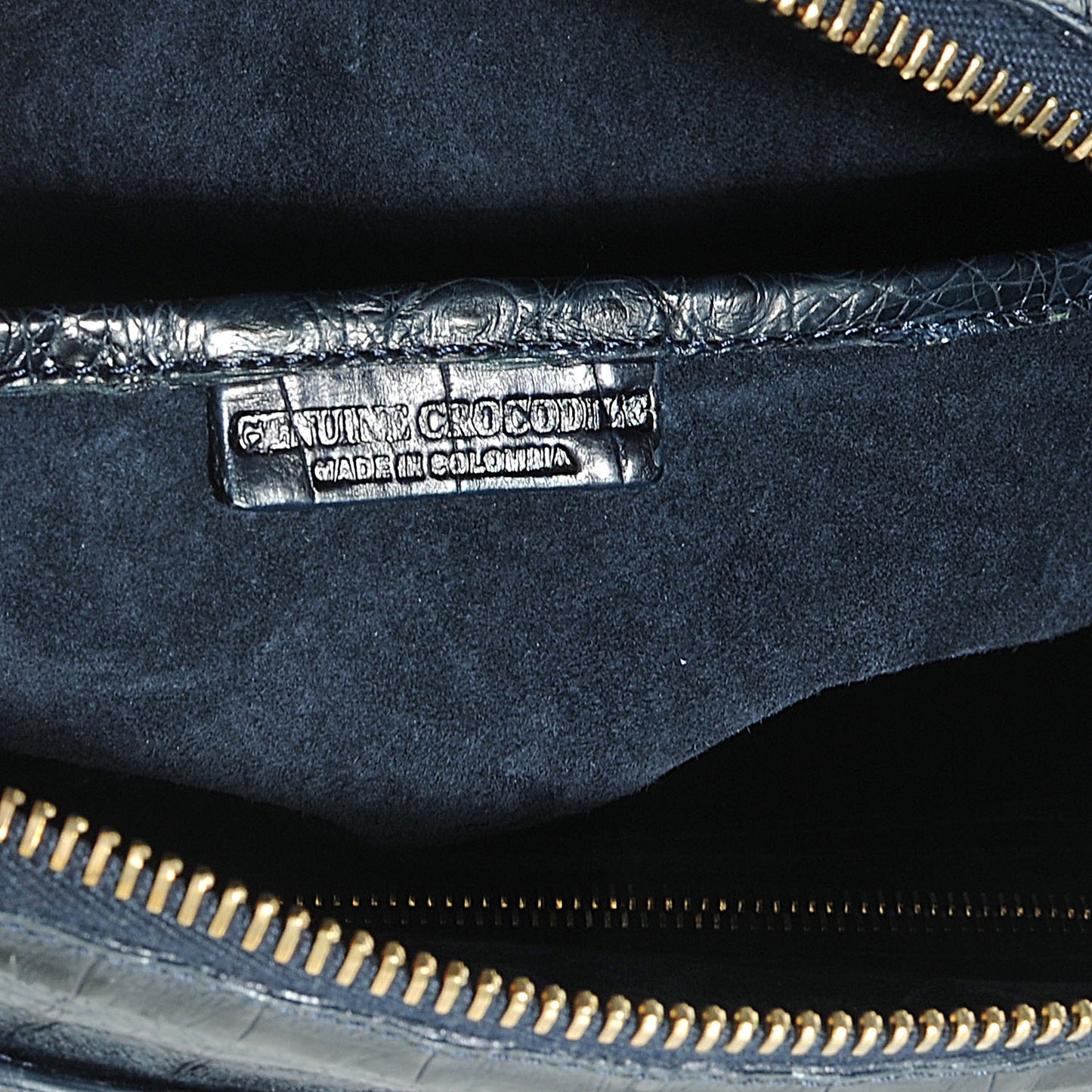 Crocodile Tassel Handbag Navy