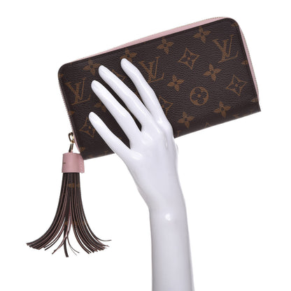 Louis Vuitton Monogram Pompon Zippy Wallet Rose Ballerine 2 of 9