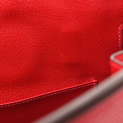 Hermes Taurillon Clemence Birkin 35 Rouge Casaque 14 of 17