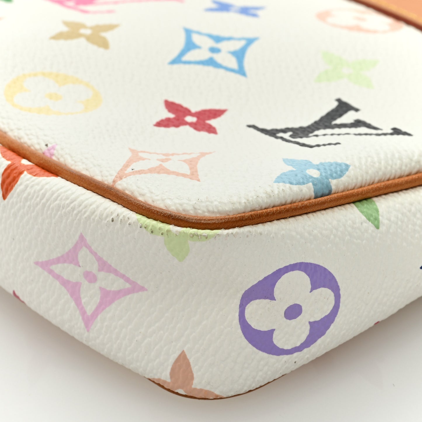 Monogram Multicolor Pochette Accessories White
