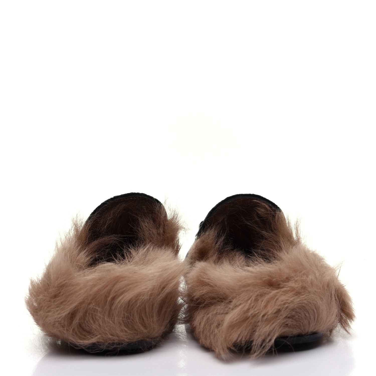 Gucci Velvet Fur Womens Princetown Slippers 35.5 Black 5 of 10