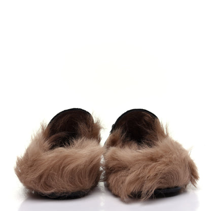 Gucci Velvet Fur Womens Princetown Slippers 35.5 Black 5 of 10