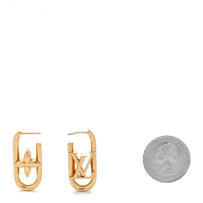 Louis Vuitton Metal My LV Chain Earrings Gold 2 of 5
