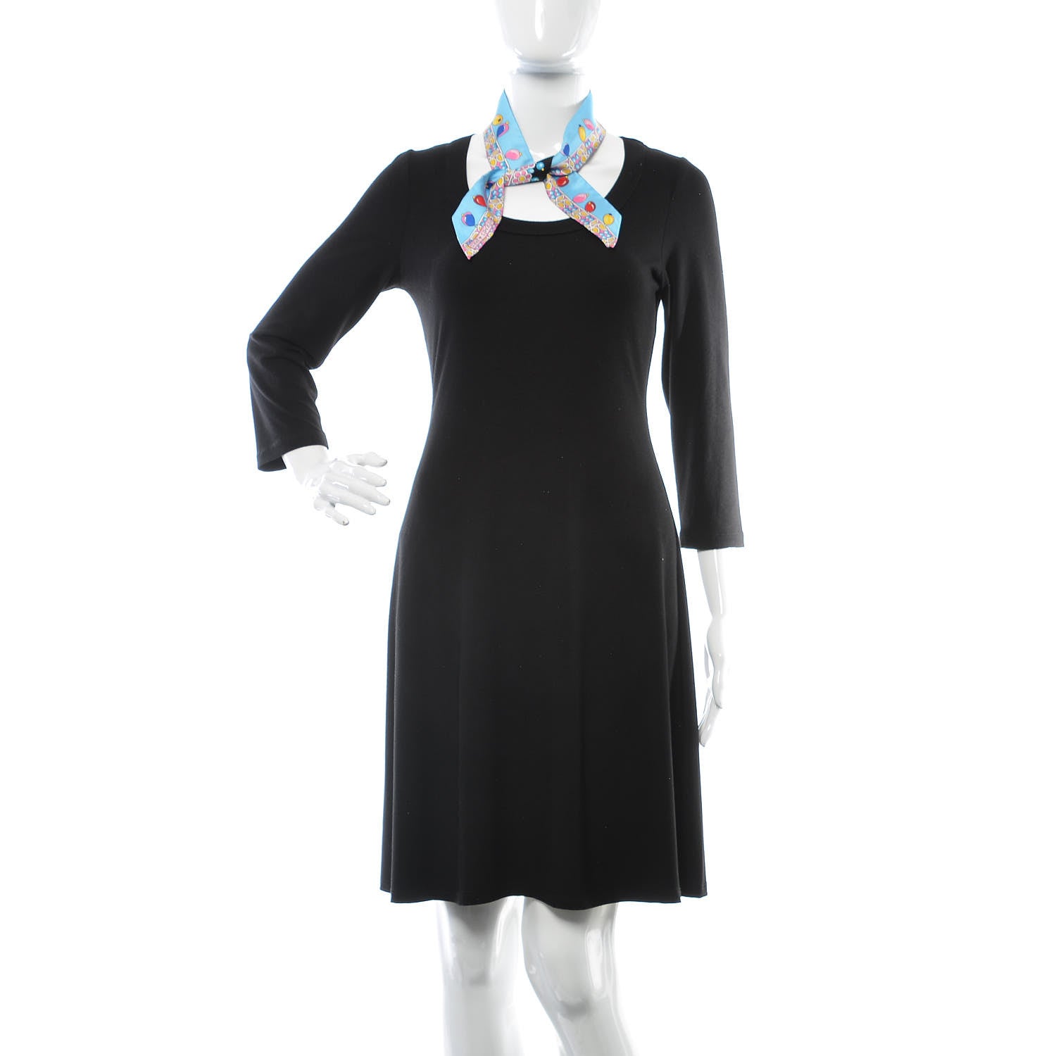 Hermes Silk Parures Des Maharajas Twilly Ciel Black Rose Vif 2 of 5