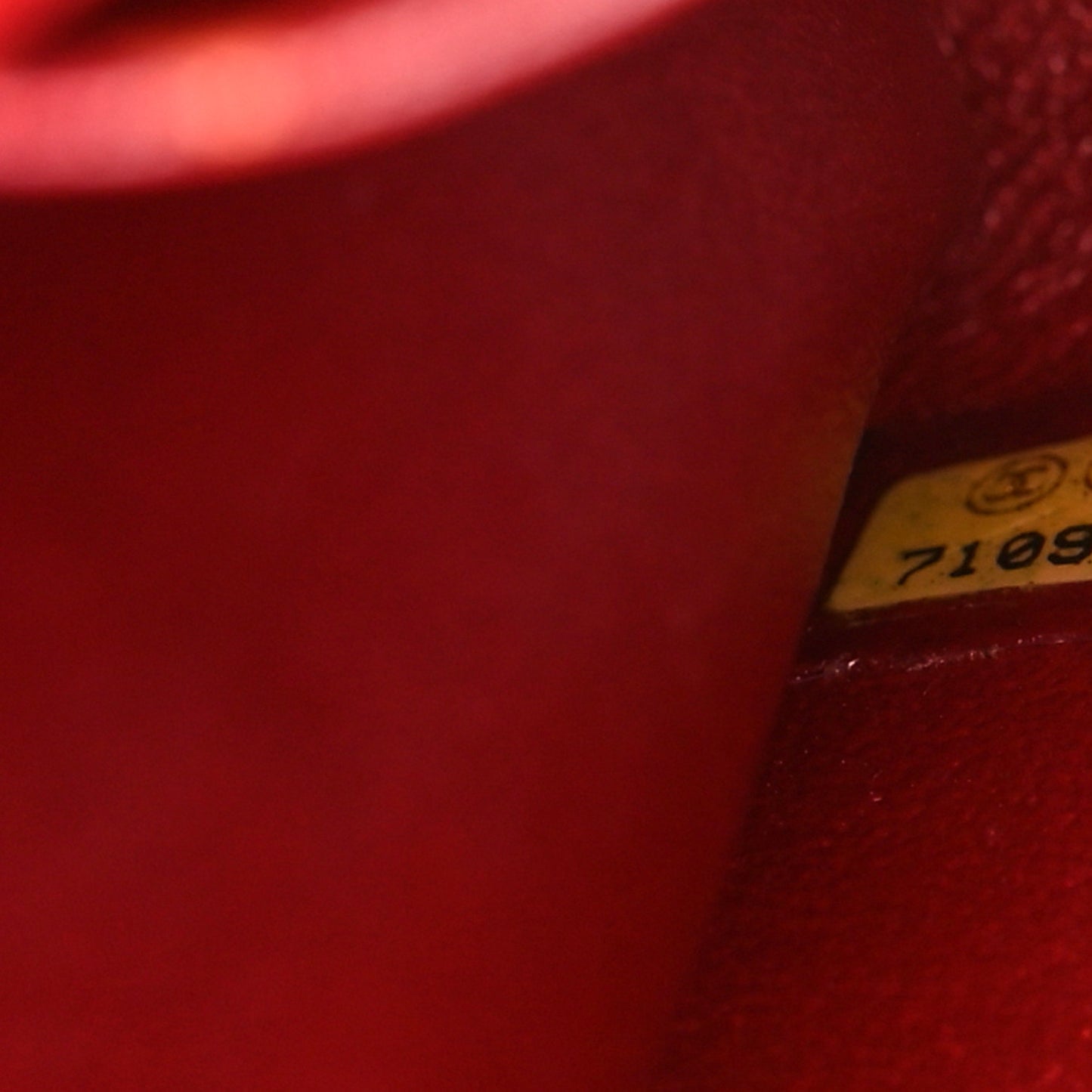 Denim Chocolate Bar Flap Red