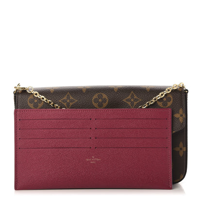Louis Vuitton Monogram Pochette Felicie Chain Wallet Fuchsia 10 of 13