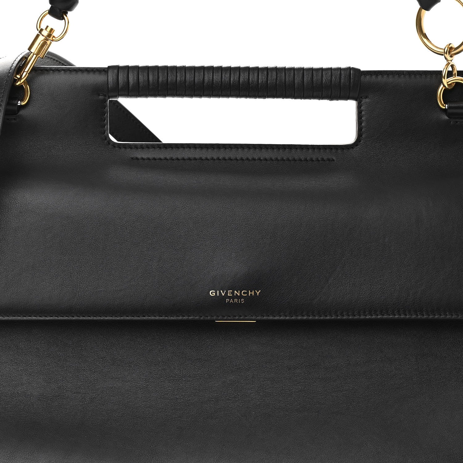 Givenchy Calfskin Large Whip Top Handle Shoulder Bag Black 7 of 10