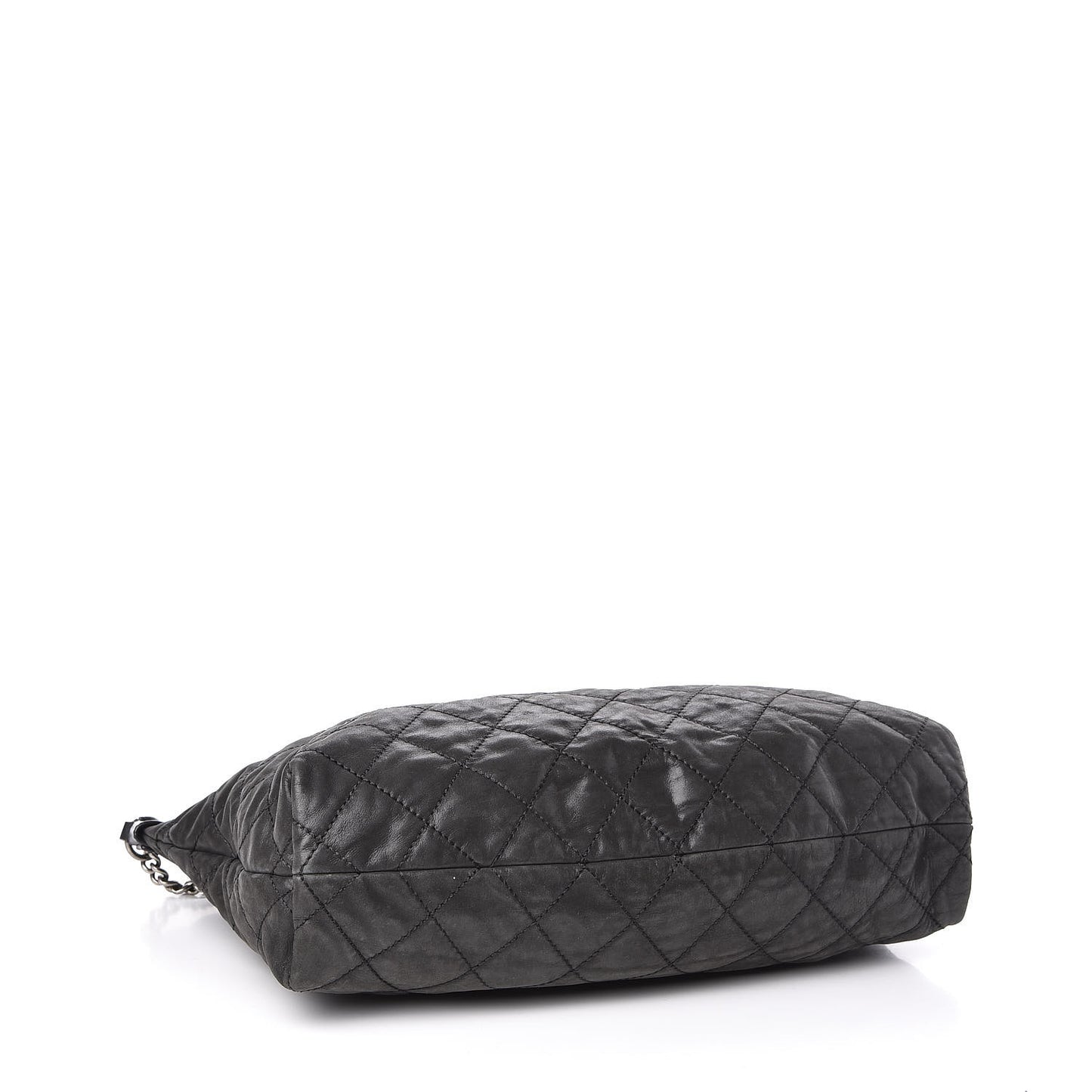 Iridescent Calfskin Coco Daily Hobo Black