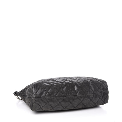 Chanel Iridescent Calfskin Coco Daily Hobo Black 4 of 13