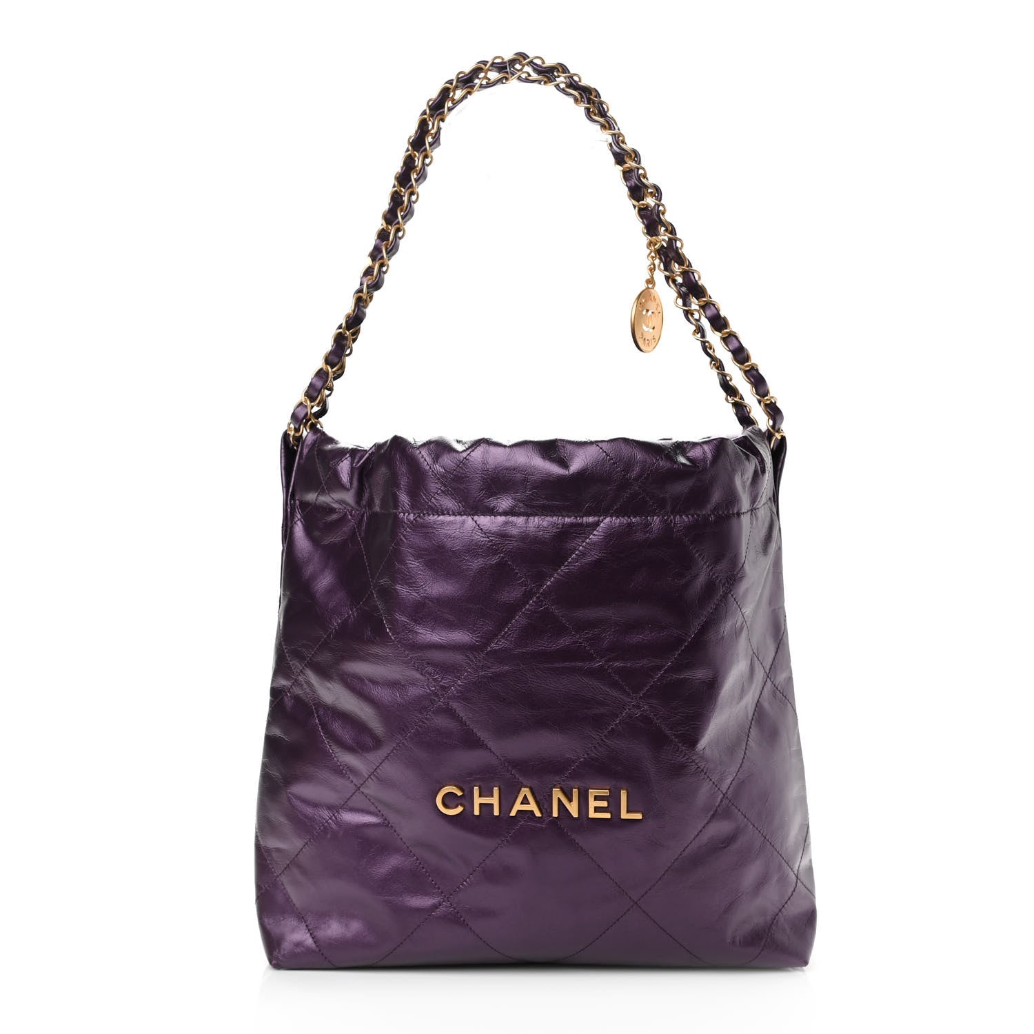 Chanel 紫 キルティング ケース Chanel Iridescent Crumpled Calfskin Trio Cosmetic Case Purple