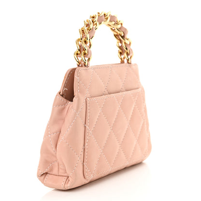 Chanel Lambskin Quilted Mini Evening Bag Pink 3 of 14