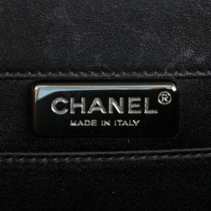 Chanel Calfskin Python Boy Flap Clutch Black 7 of 9