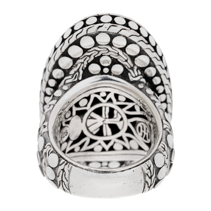 John Hardy Sterling Silver Dot Oval Ring 54 7 3 of 4