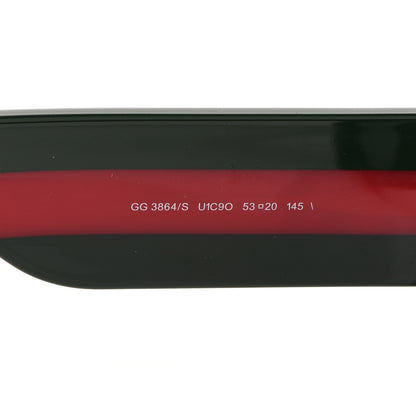 Gucci Acetate Oversized Rectangle Frame Web Sunglasses GG3864/S Black 5 of 7