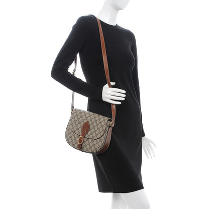 Gucci GG Supreme Monogram Small Messenger Shoulder Bag Beige Cuir 2 of 7