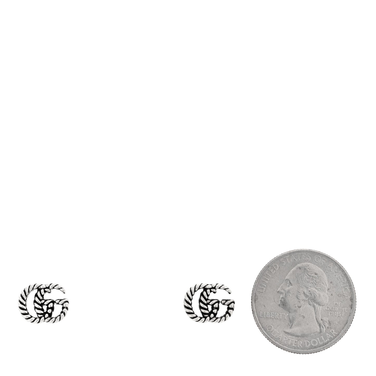 Sterling Silver Torchon Double G Earrings