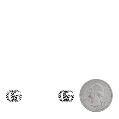 Gucci Sterling Silver Torchon Double G Earrings 2 of 4