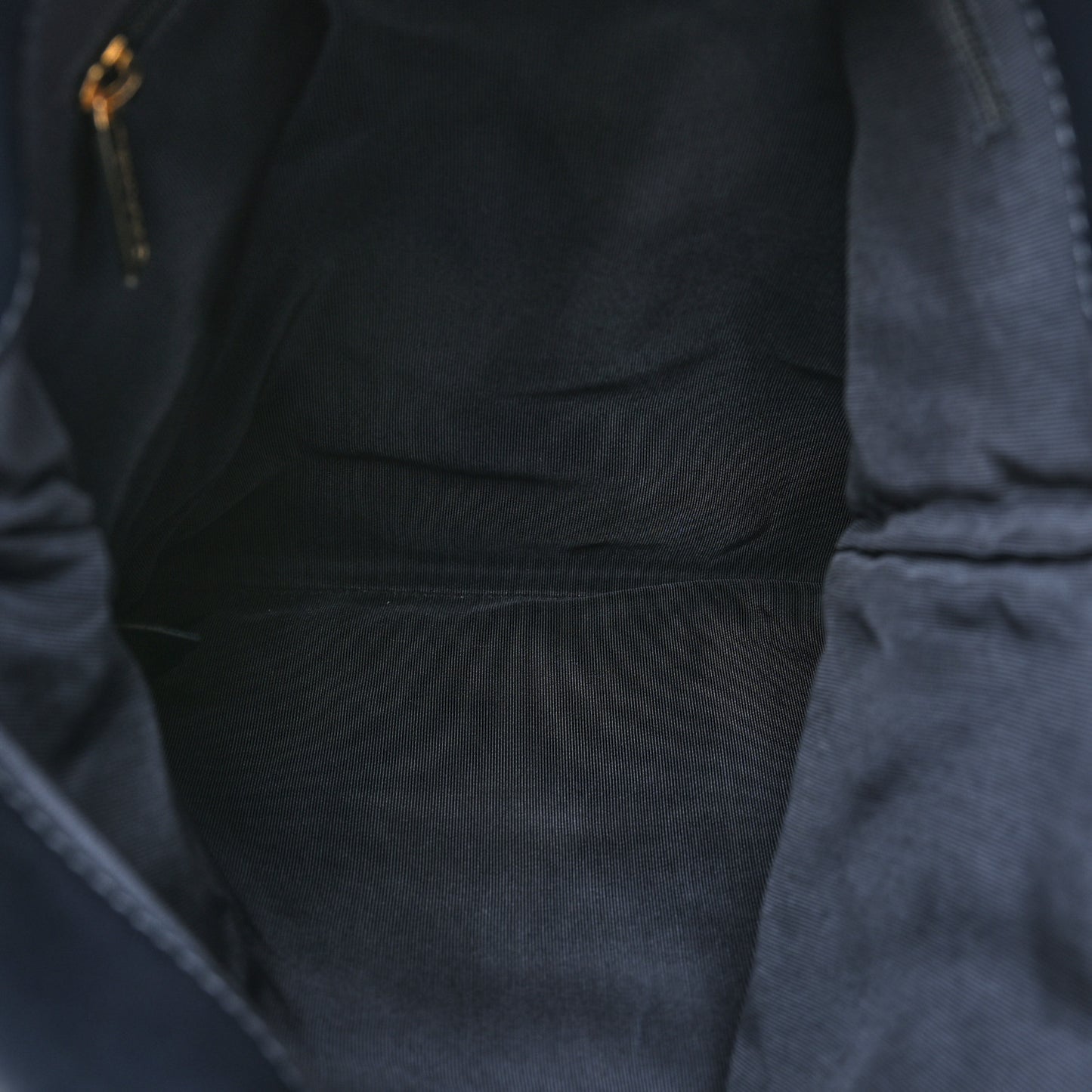 Suede Goatskin Large Shopping Chain Tote Navy Blue