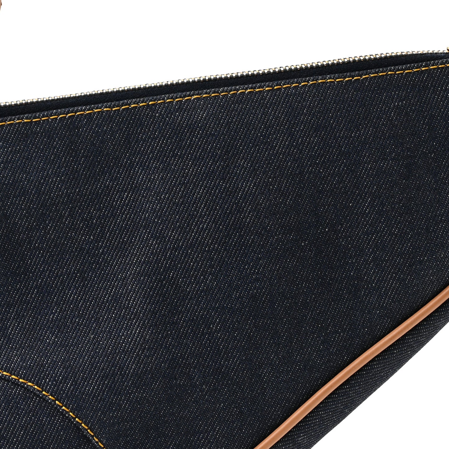 Denim Mini Saddle Pochette Navy