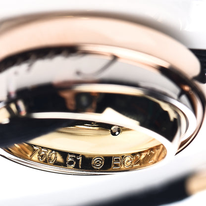 Cartier 18K Pink Yellow White Gold Trinity Spinner Ring Cord Necklace 5 of 5