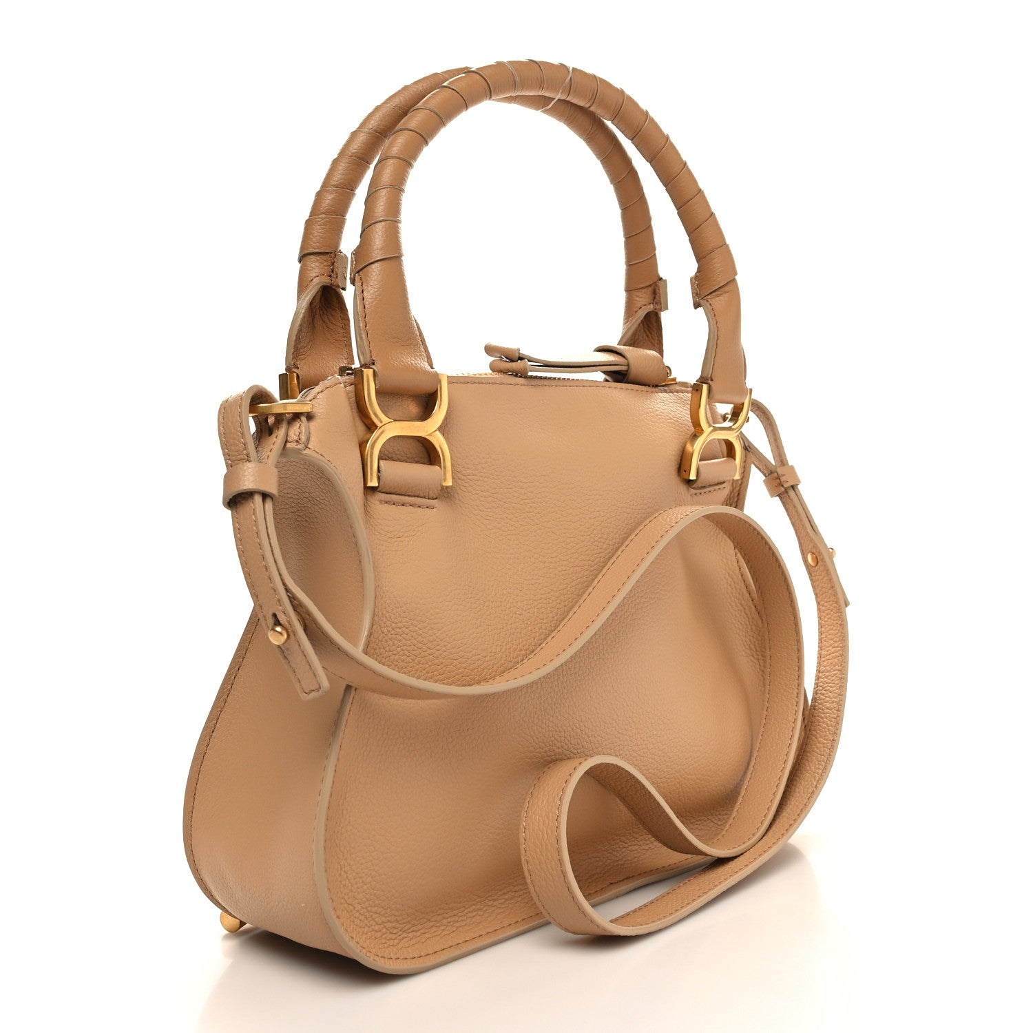 Chloe Calfskin Small Marcie Satchel Milky Brown 2 of 13