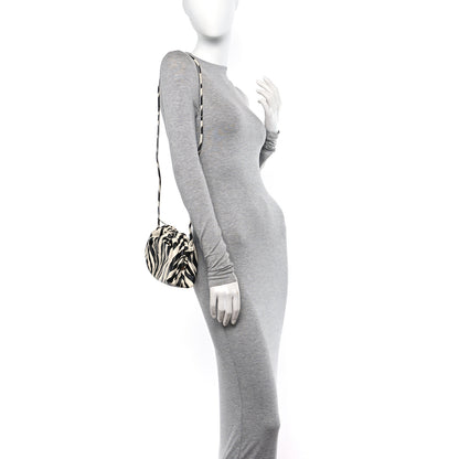Mansur Gavriel Zebra Print Mini Cloud Clutch Black White 2 of 11