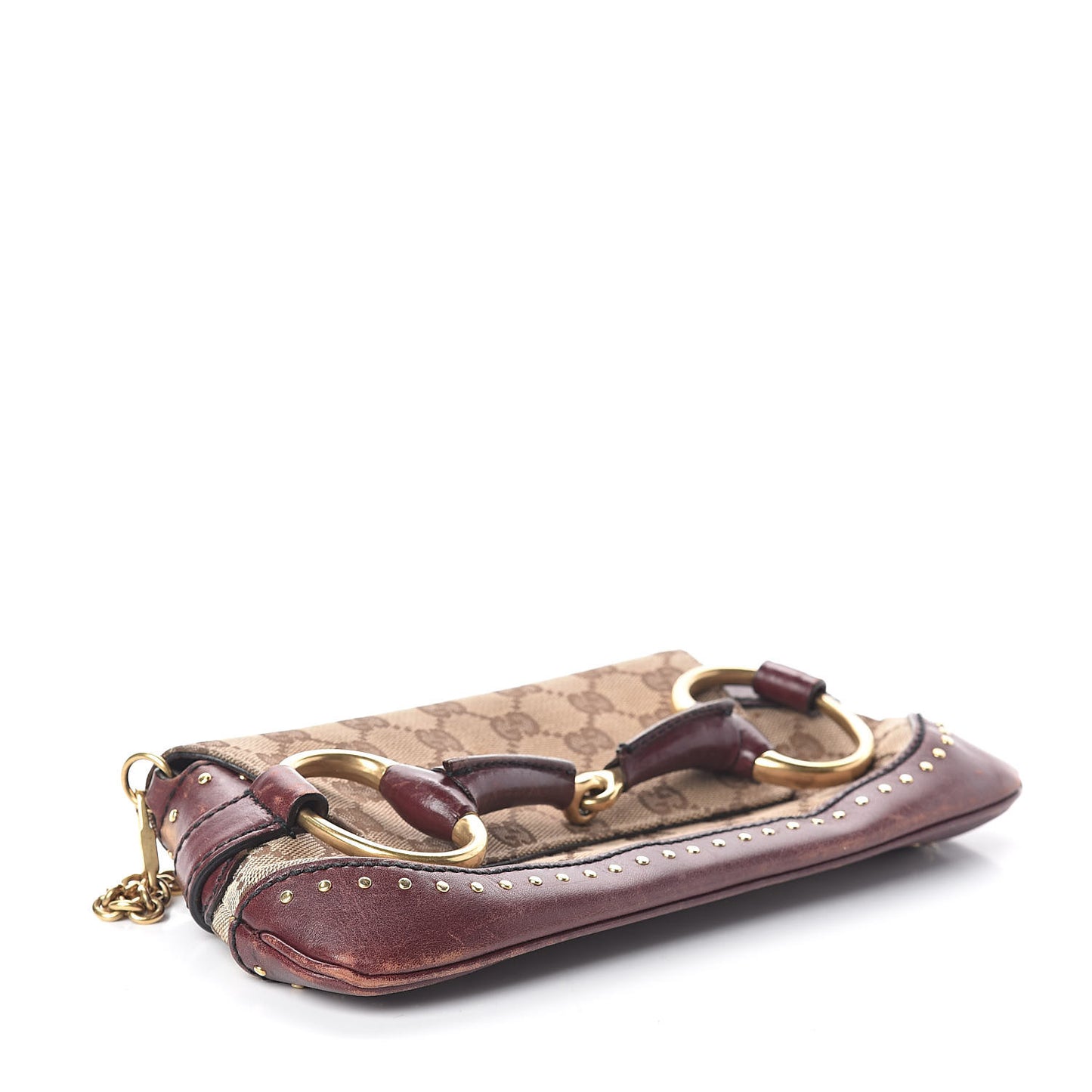Monogram Studded Horsebit Clutch