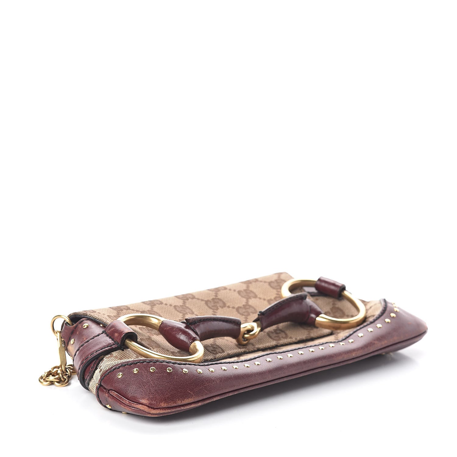 Gucci Monogram Studded Horsebit Clutch 4 of 10