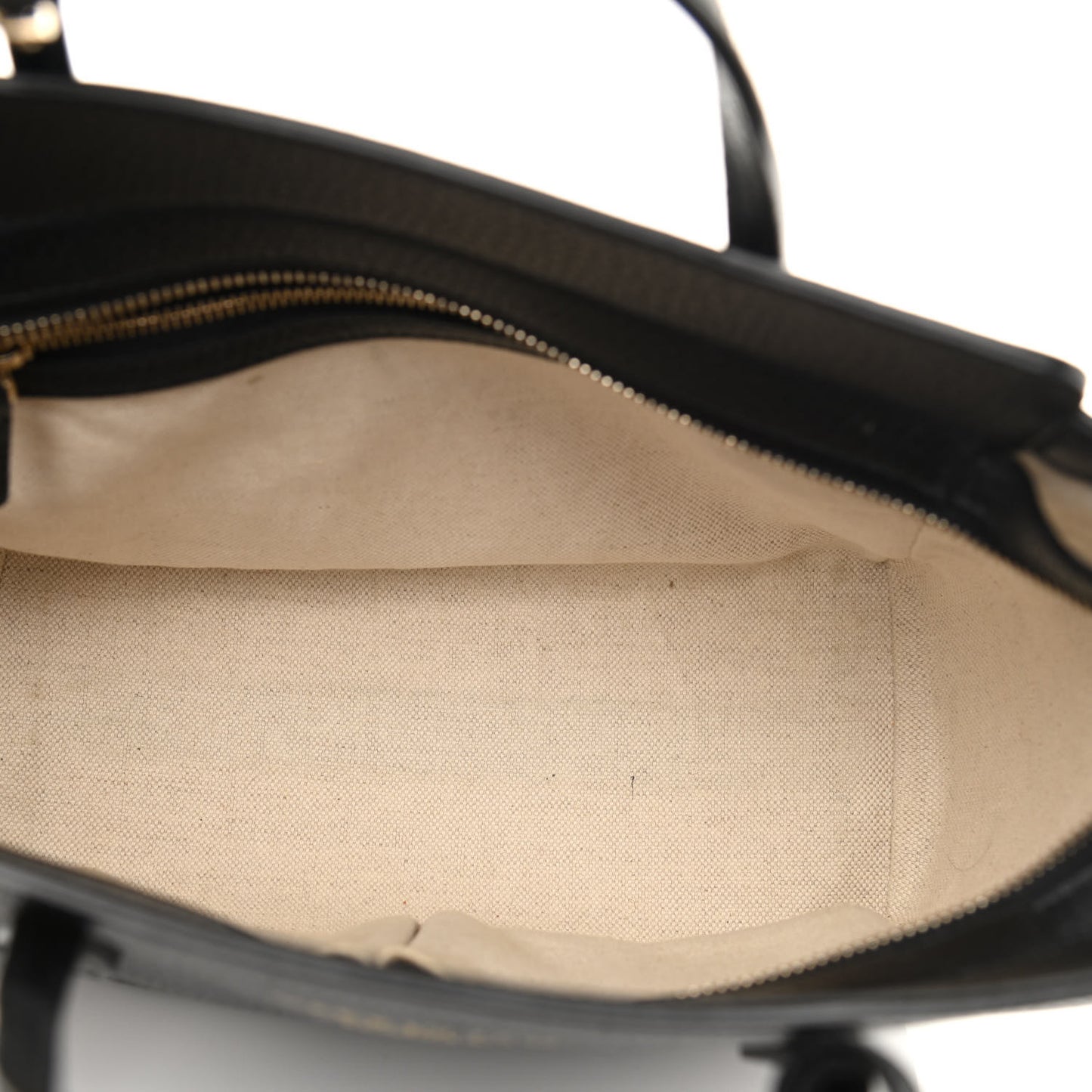 Dollar Calfskin Mini Swing Top Handle Bag Black