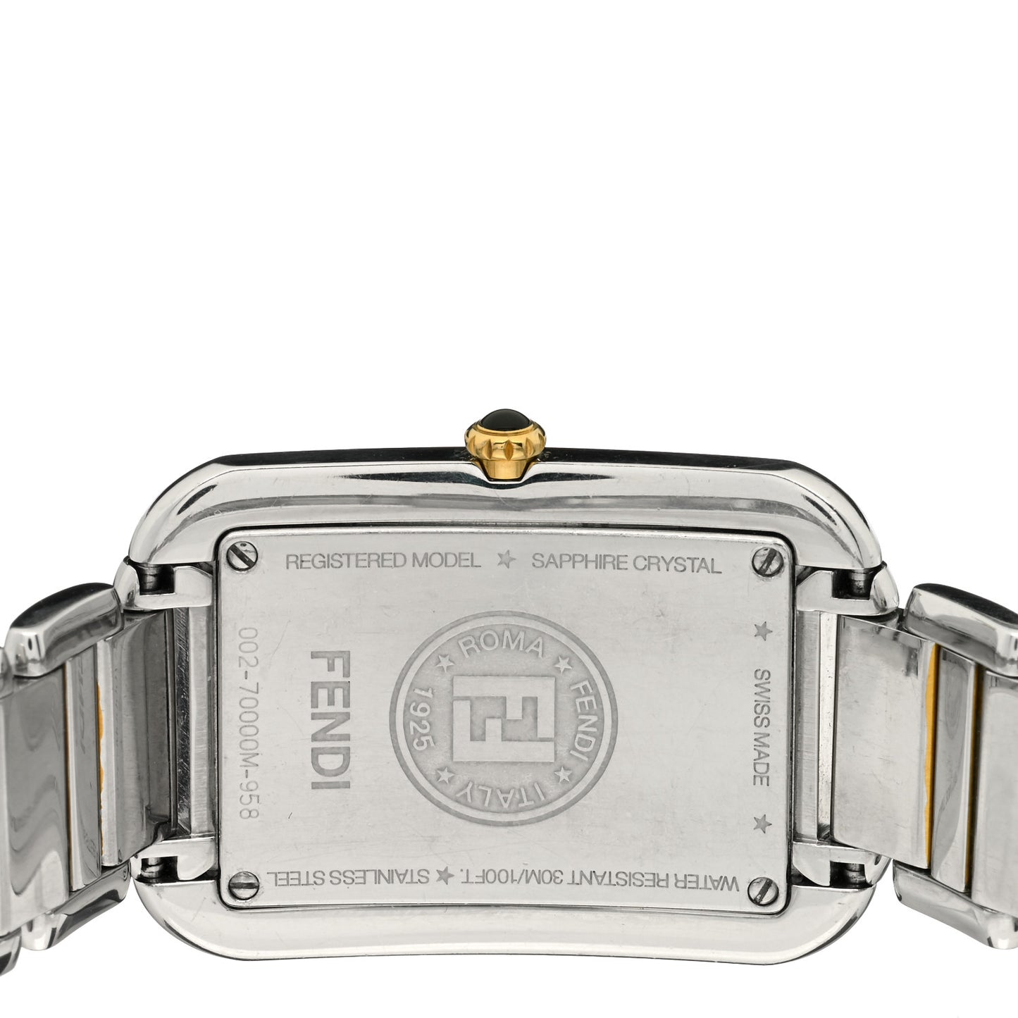 Stainless Steel Diamond Mother of Pearl 25mm Classico Rectangle Quartz Watch