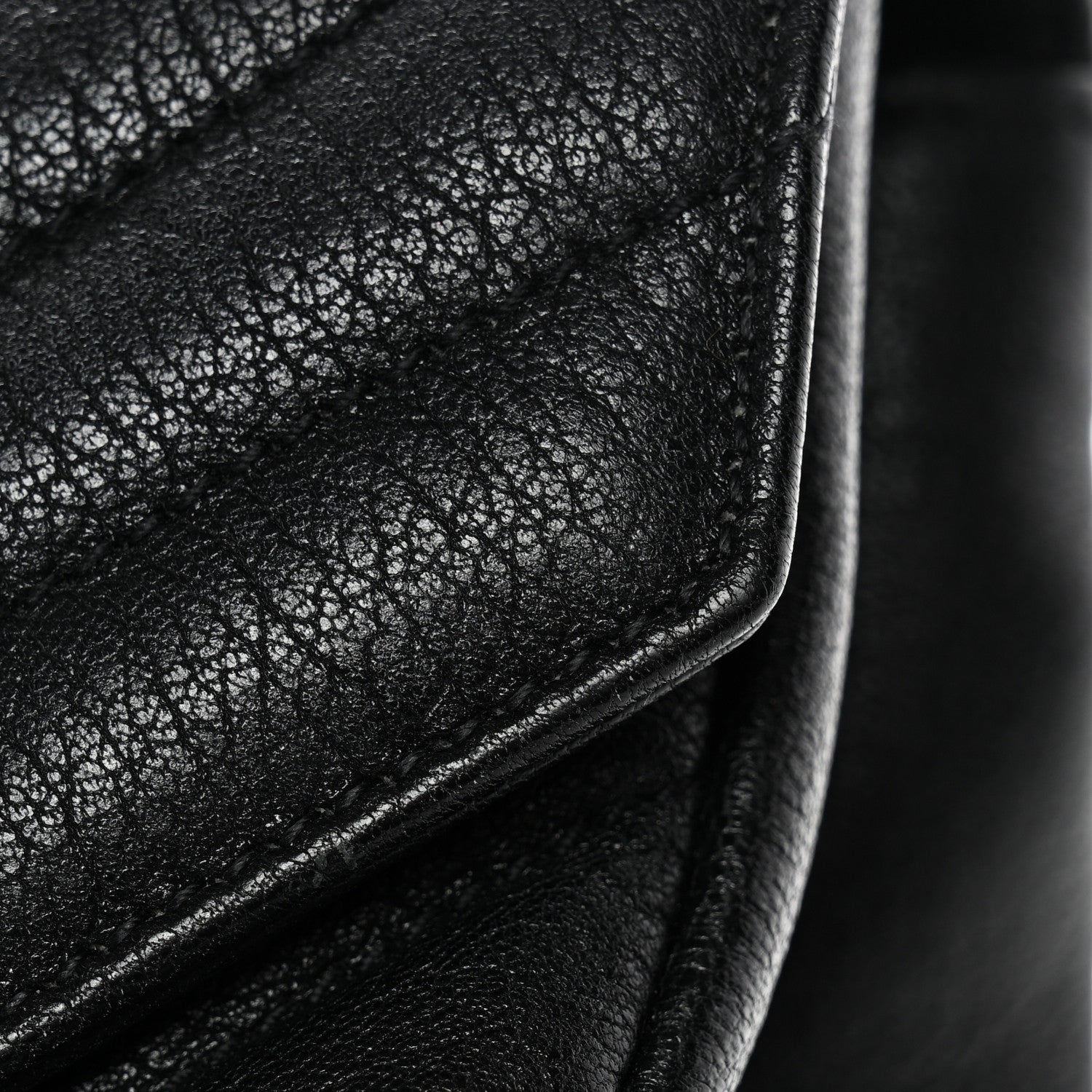 Saint Laurent Sheepskin Matelasse Chevron Monogram Large College Satchel Black 11 of 14