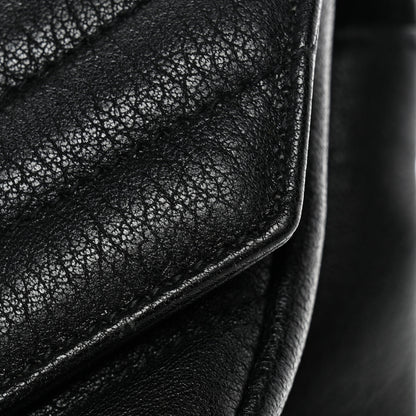 Saint Laurent Sheepskin Matelasse Chevron Monogram Large College Satchel Black 11 of 14