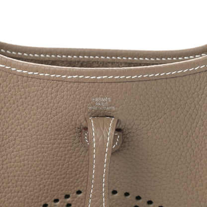 Hermes Taurillon Clemence Amazone Evelyne TPM Etoupe Bleu Indigo 6 of 11