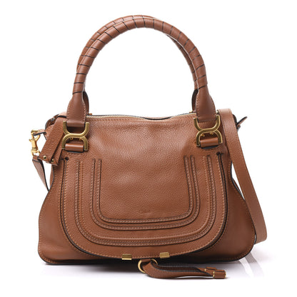 Chloe Calfskin Medium Marcie Satchel Tan 1 of 9
