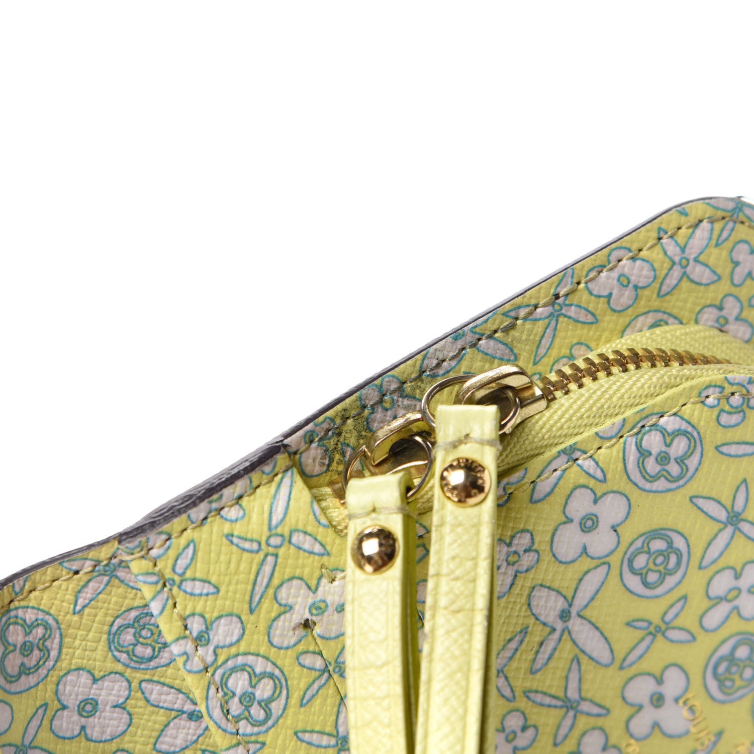 Louis Vuitton Monogram Fleuri Insolite Wallet PM Yellow 7 of 7
