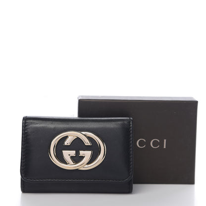 Gucci Calfskin Britt 6 Key Holder Case Black 6 of 6