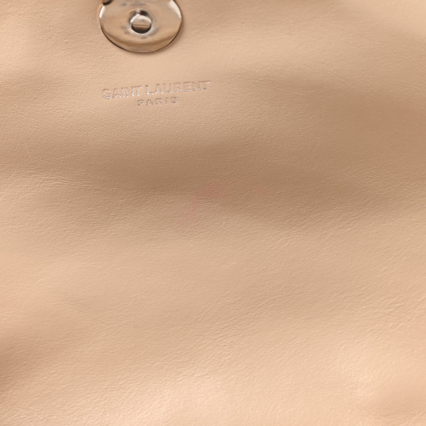 Calfskin Y Quilted Monogram Small Loulou Chain Satchel Nude Powder