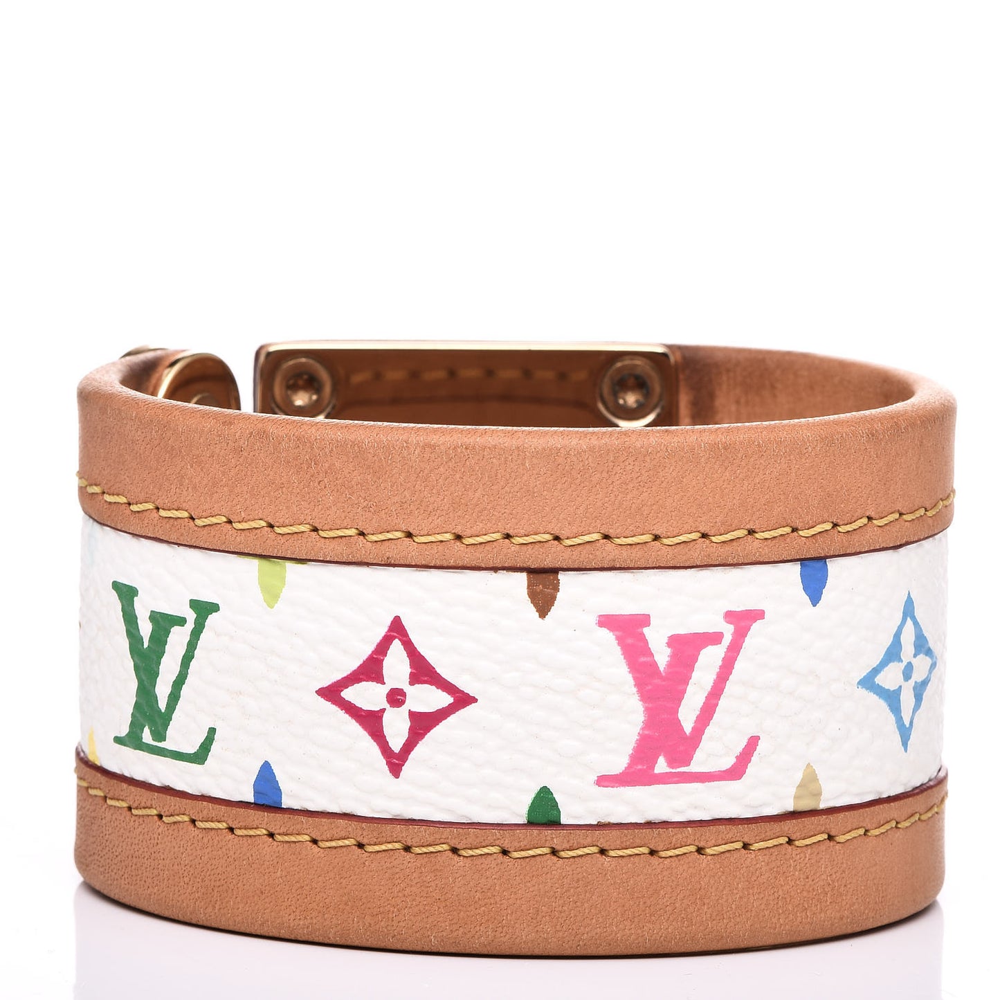 Monogram Multicolor S Lock Bracelet White