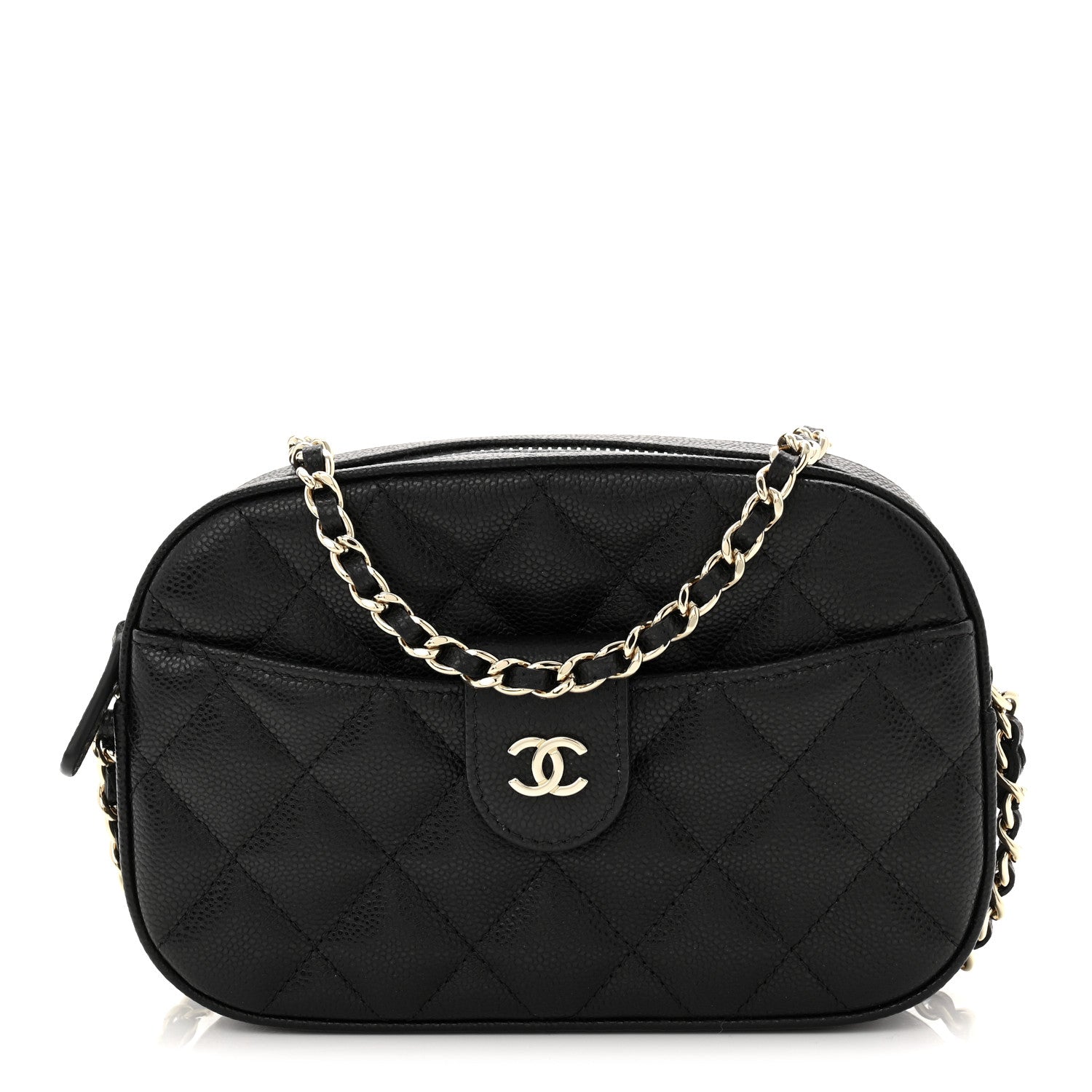 Chanel Caviar Quilted Chain Camera Bag Black 1 of 11