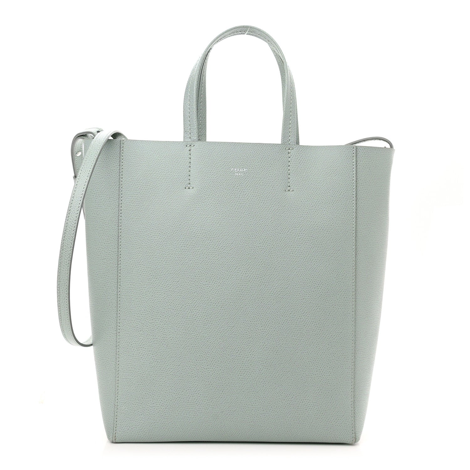 Celine Grained Calfskin Small Vertical Cabas Mineral 1 of 10