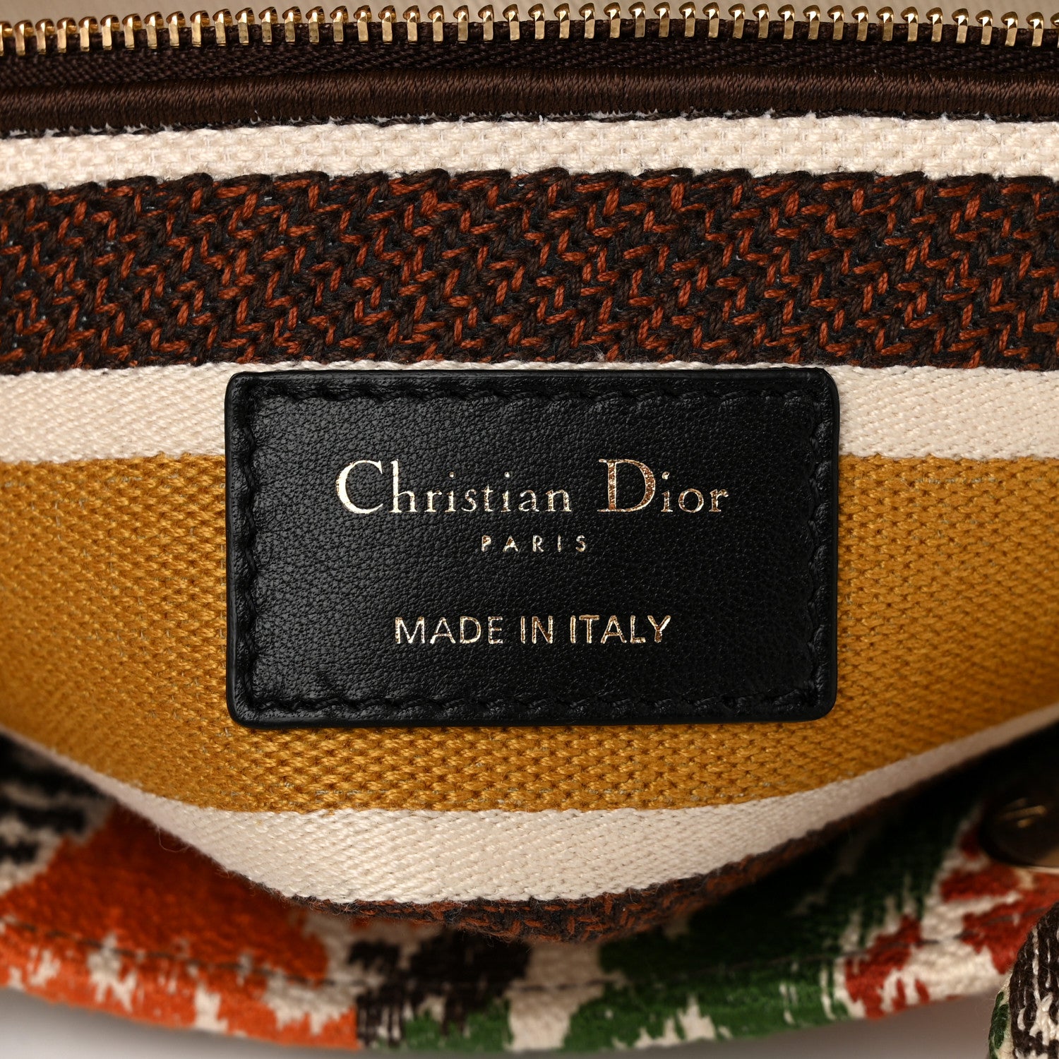 Christian Dior Canvas Embroidered Paisley Medium Lady D-Lite Multicolor 6 of 10