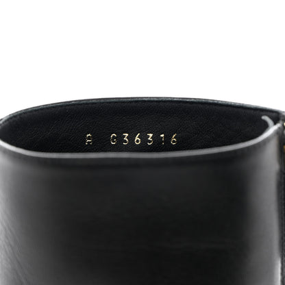 Chanel Lambskin Patent Calfskin Ankle Boots 37 Black 7 of 12