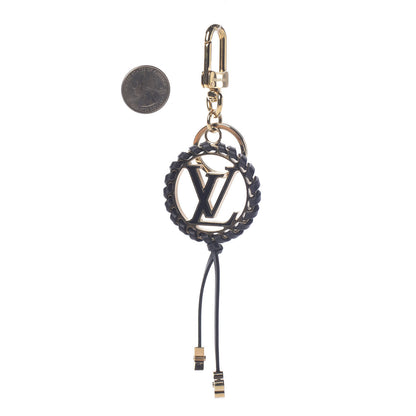 Louis Vuitton Metal Lambskin Enamel Very Bag Charm Key Holder Black 2 of 5