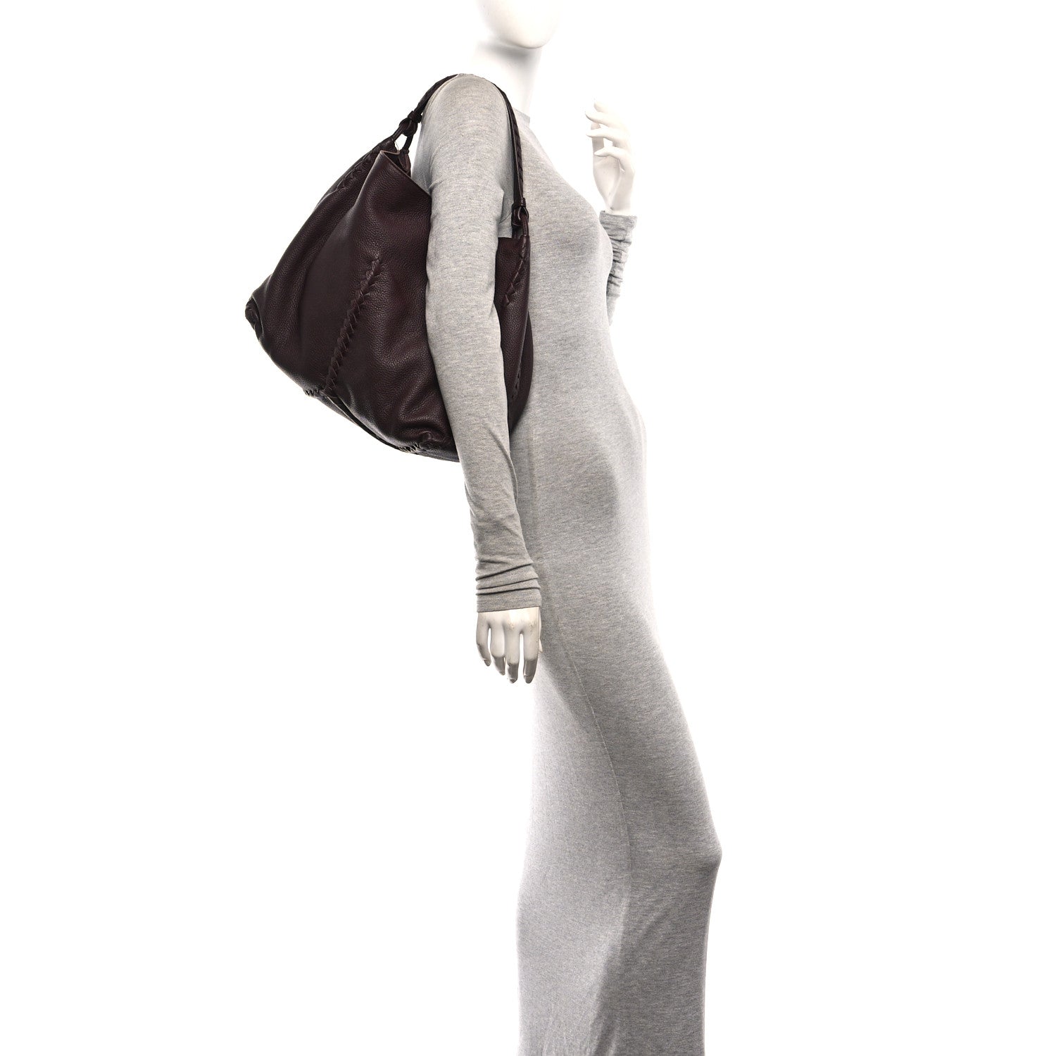 Bottega Veneta Cervo Deerskin Hobo Burgundy 2 of 10