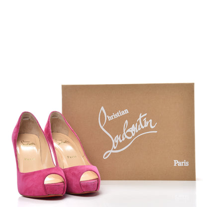Christian Louboutin Veau Velours Very Prive 100 Pumps 36 Fuxia 10 of 10