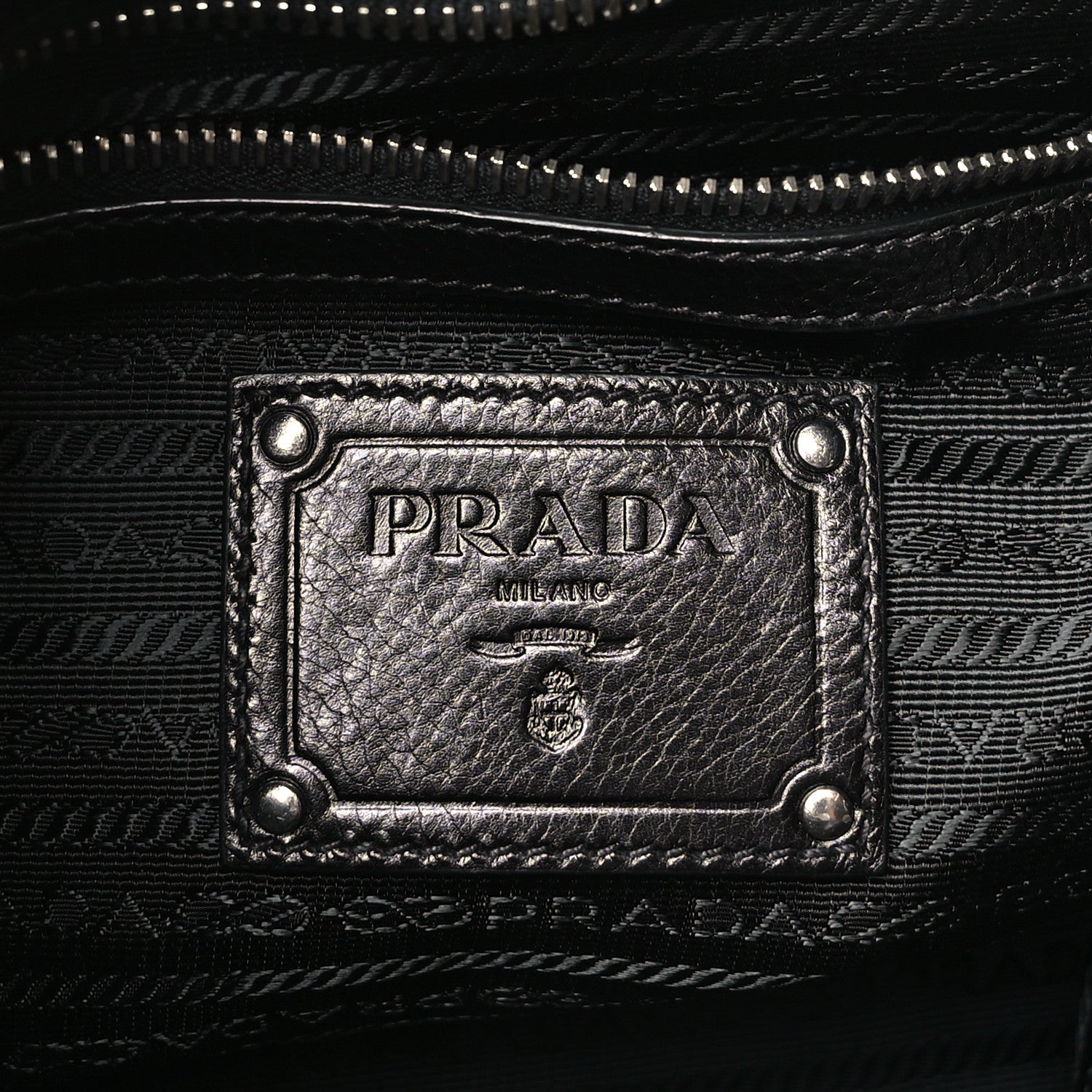 Prada Glace Calf Zebra Hobo Black Red 18 of 25