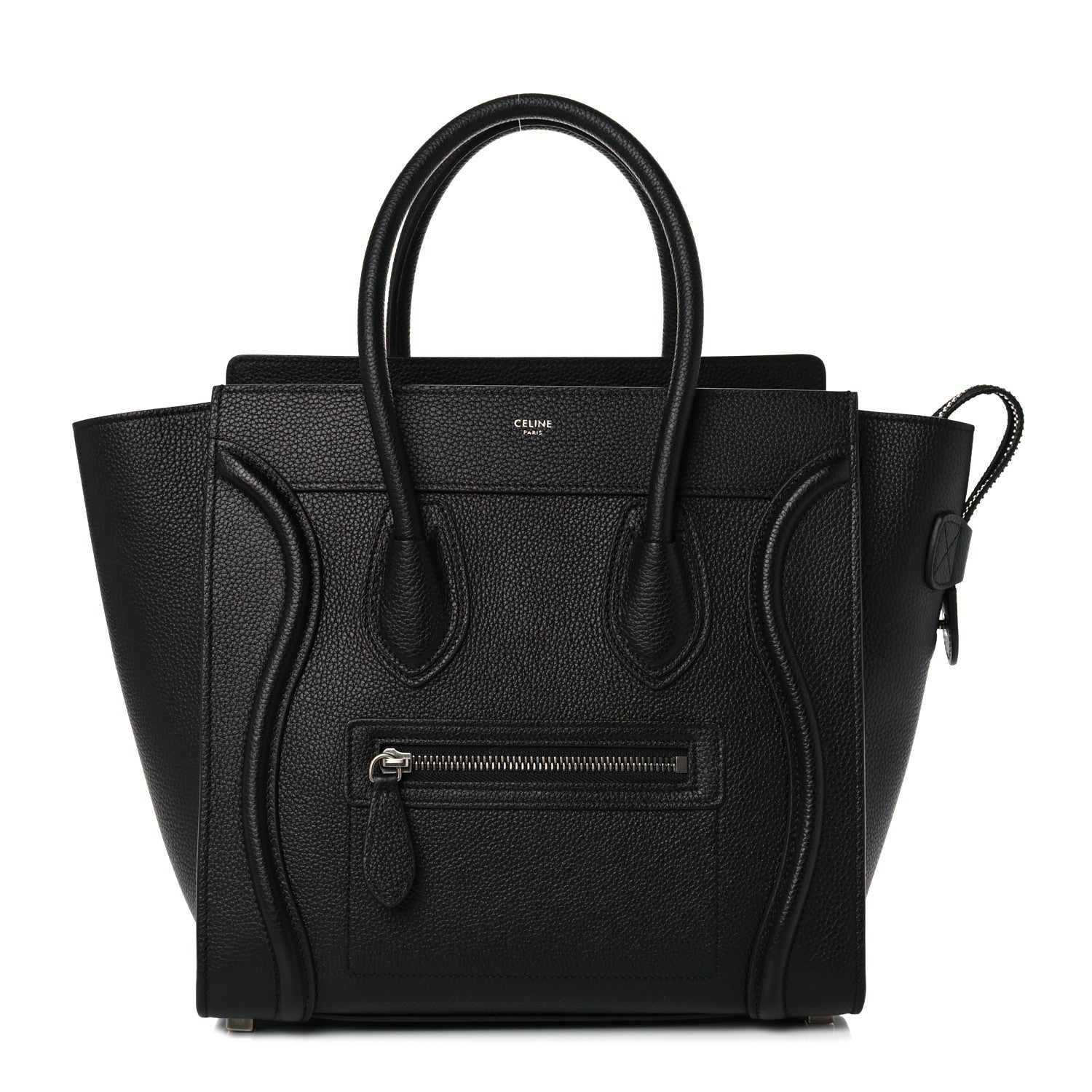 Celine Drummed Calfskin Micro Luggage Black 1 of 12